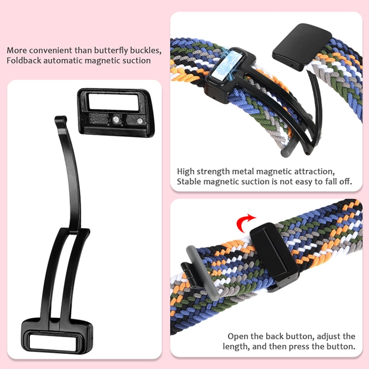 Compatible with Garmin VivoMove Trend / Luxe / Style 20mm Magnetic Fold Clasp Woven Watch Band(Grey) - free shipping - PMC TechLife - Order now!
