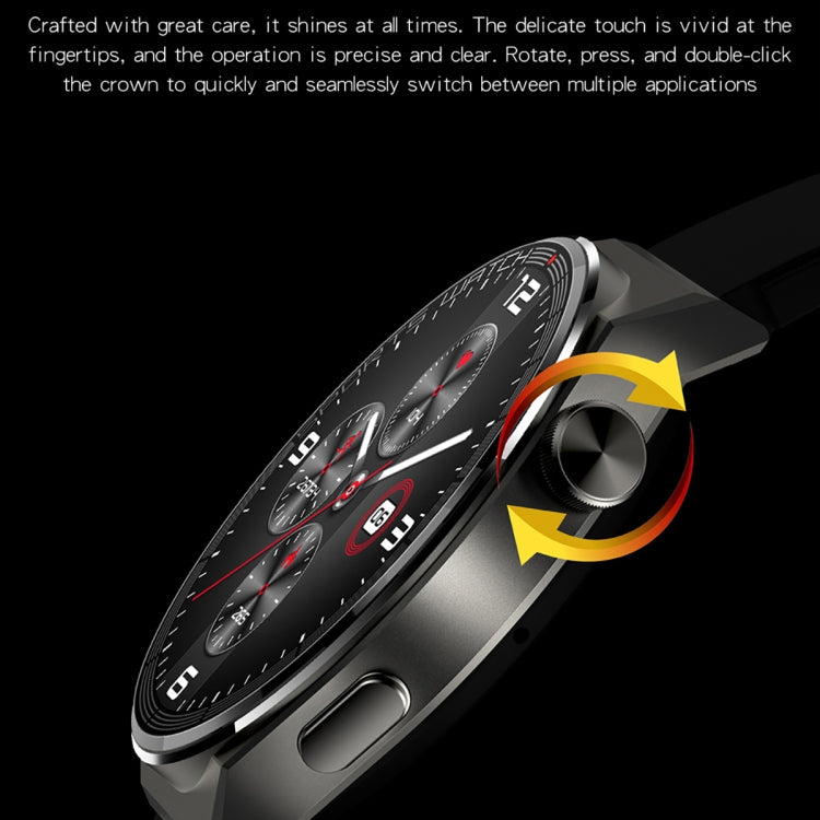 KT62 1.36 inch TFT Round Screen Smart Watch Supports Bluetooth Call/Blood Oxygen Monitoring, Strap:Leather Strap(Silver) - Smart Watches by PMC TechLife | Online Shopping South Africa | PMC TechLife