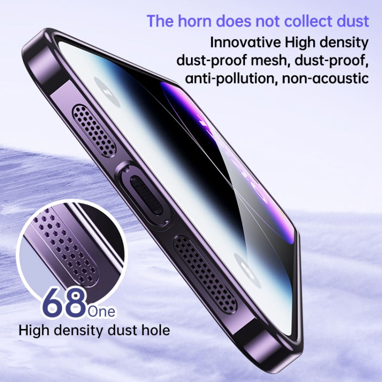 For iPhone 12 Pro Max SULADA Electroplated Transparent Glittery TPU Phone Case(Purple) - free shipping - PMC TechLife - Order now!