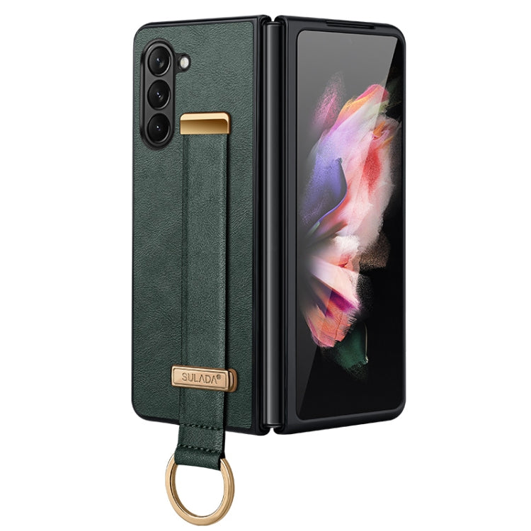 For Samsung Galaxy Z Fold5 SULADA PC + Leather Texture Skin Feel Shockproof Phone Case(Green) - free shipping - PMC TechLife - Order now!
