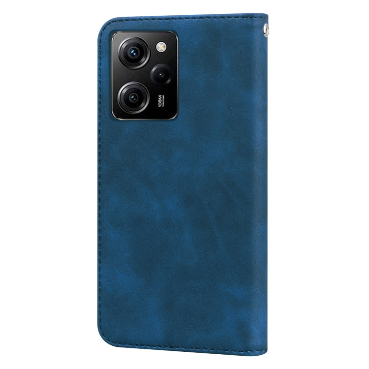 For Xiaomi Redmi Note 12 5G Global/Poco X5 Frosted Business Magnetic Horizontal Flip PU Phone Case(Blue) - free shipping - PMC TechLife - Order now!