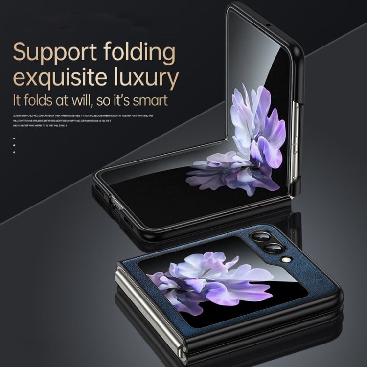 For Samsung Galaxy Z Flip5 SULADA Shockproof TPU + Handmade Leather Phone Case(Black) - Galaxy Z Flip5 Cases by SULADA | Online Shopping South Africa | PMC TechLife