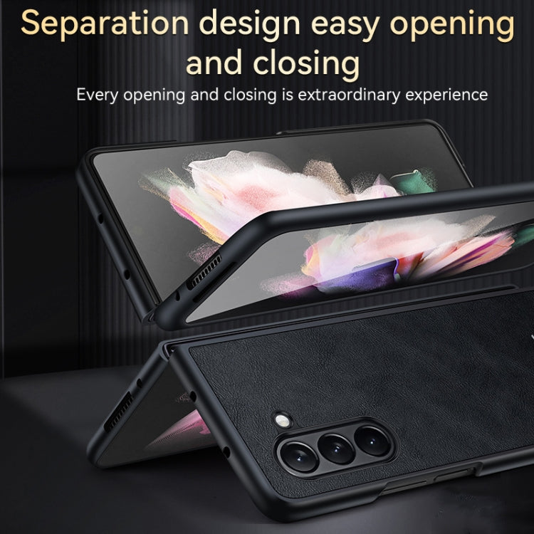 For Samsung Galaxy Z Fold5 SULADA Shockproof TPU + Handmade Leather Phone Case(Green) - Galaxy Z Fold5 Cases by SULADA | Online Shopping South Africa | PMC TechLife | Buy Now Pay Later Mobicred