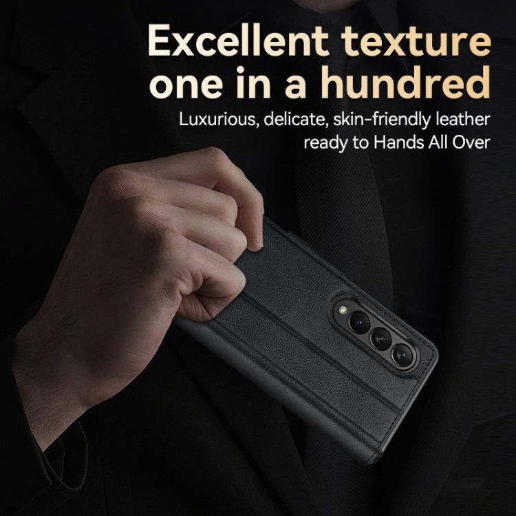 For Samsung Galaxy Z Fold3 / W22 SULADA All-inclusive Magnetic Snap Flip Leather Phone Case(Black) - free shipping - PMC TechLife - Order now!