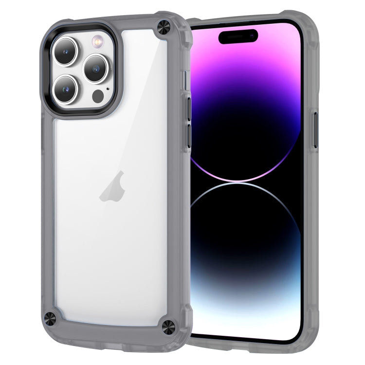 For iPhone 15 Pro Skin Feel TPU + PC Phone Case(Transparent Black) - free shipping - PMC TechLife - Order now!