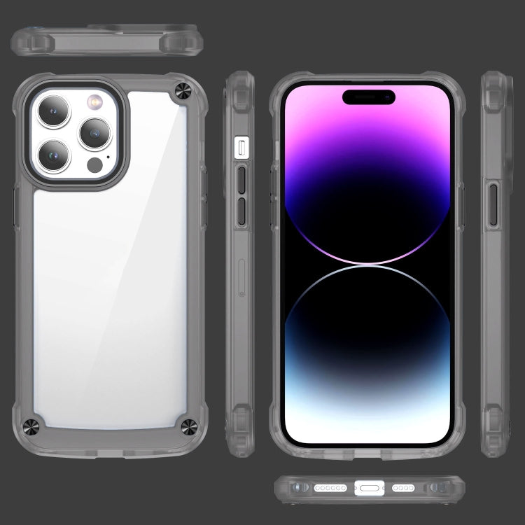 For iPhone 15 Pro Skin Feel TPU + PC Phone Case(Transparent Black) - free shipping - PMC TechLife - Order now!
