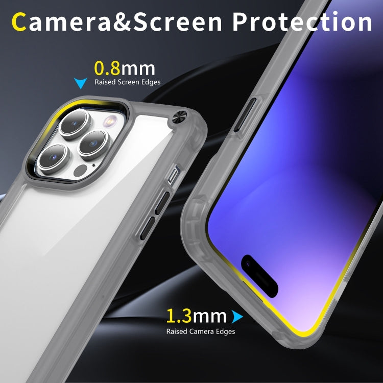 For iPhone 15 Pro Skin Feel TPU + PC Phone Case(Transparent Black) - free shipping - PMC TechLife - Order now!