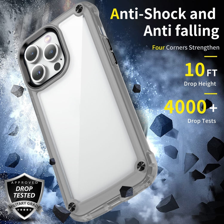 For iPhone 15 Pro Skin Feel TPU + PC Phone Case(Transparent Black) - free shipping - PMC TechLife - Order now!