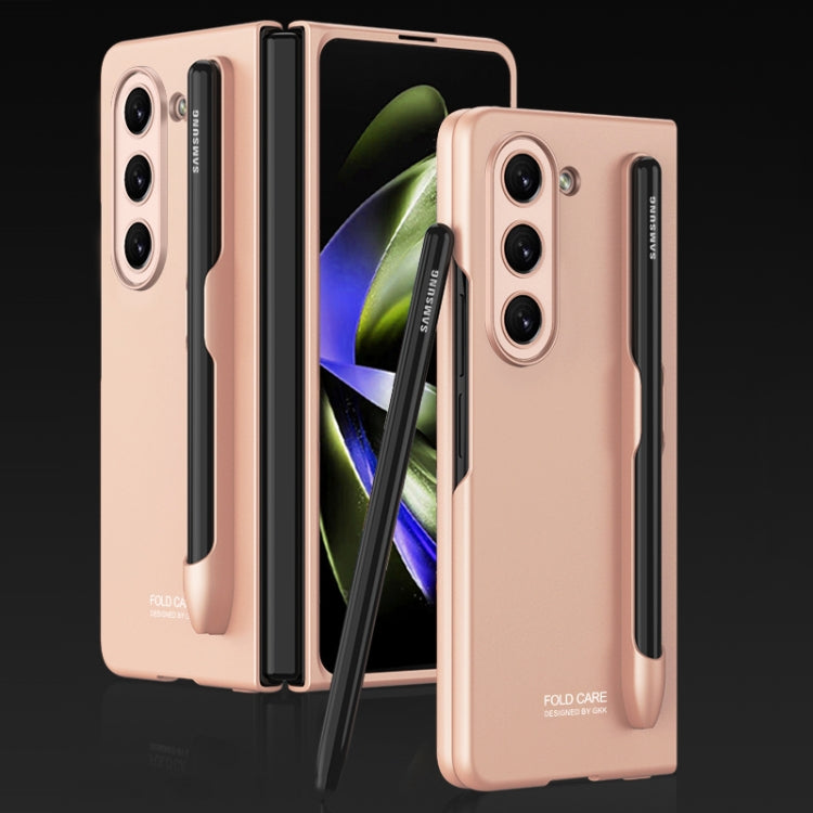 For Samsung Galaxy Z Fold5 GKK Ultra-thin Full Coverage Phone Flip Case with Pen Slot(Gold) - Galaxy Z Fold5 Cases by GKK | Online Shopping South Africa | PMC TechLife | Buy Now Pay Later Mobicred