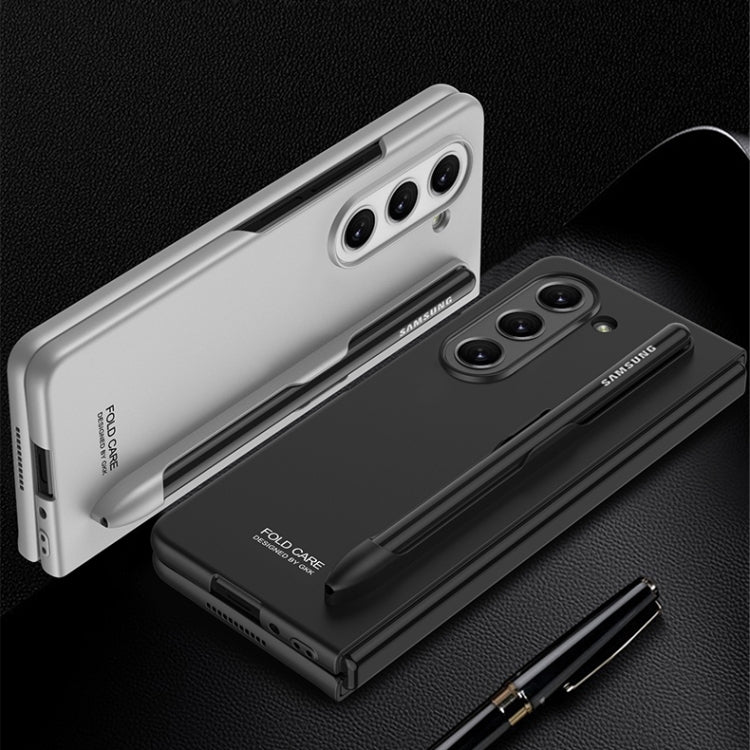 For Samsung Galaxy Z Fold5 GKK Ultra-thin Full Coverage Phone Flip Case with Pen Slot(Gold) - Galaxy Z Fold5 Cases by GKK | Online Shopping South Africa | PMC TechLife | Buy Now Pay Later Mobicred