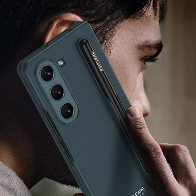 For Samsung Galaxy Z Fold5 GKK Ultra-thin Full Coverage Phone Flip Case with Pen Slot(Gold) - Galaxy Z Fold5 Cases by GKK | Online Shopping South Africa | PMC TechLife | Buy Now Pay Later Mobicred