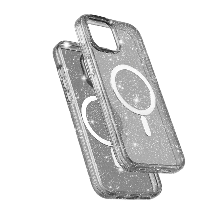 For iPhone 15 Terminator Style Glitter Powder MagSafe Magnetic Phone Case(Black) - free shipping - PMC TechLife - Order now!