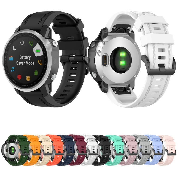 Compatible with Garmin Fenix 7S Pro 42mm Pure Color Silicone Watch Band(Blue) - Watch Bands by PMC TechLife | Online Shopping South Africa | PMC TechLife | Buy Now Pay Later Mobicred