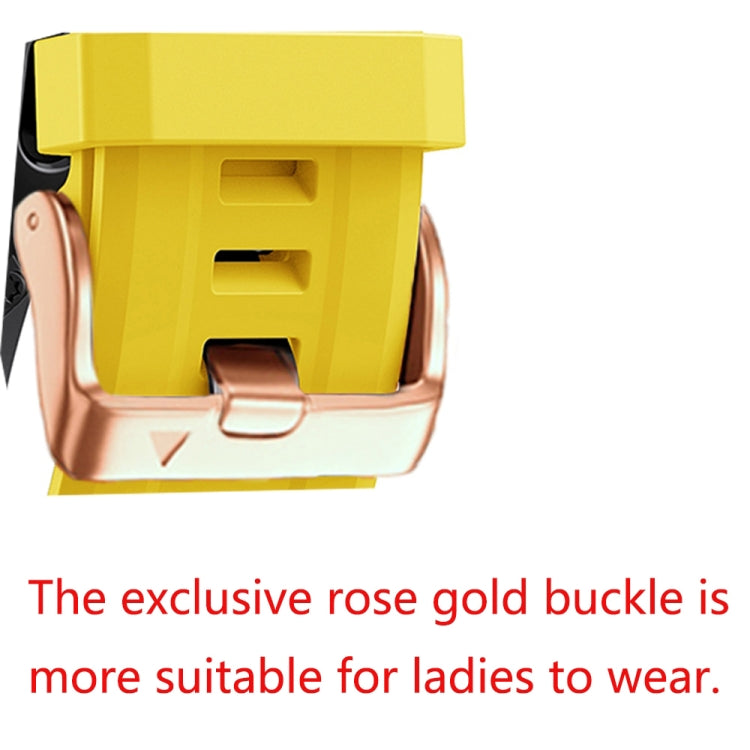 Compatible with Garmin Epix Pro 42mm Rose Gold Buckle Silicone Watch Band(White) - free shipping - PMC TechLife - Order now!