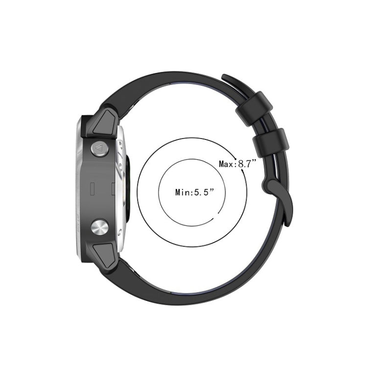 Compatible with Garmin Fenix 7S Pro 42mm Sports Two-Color Silicone Watch Band(Dark Blue+Grey) - free shipping - PMC TechLife - Order now!