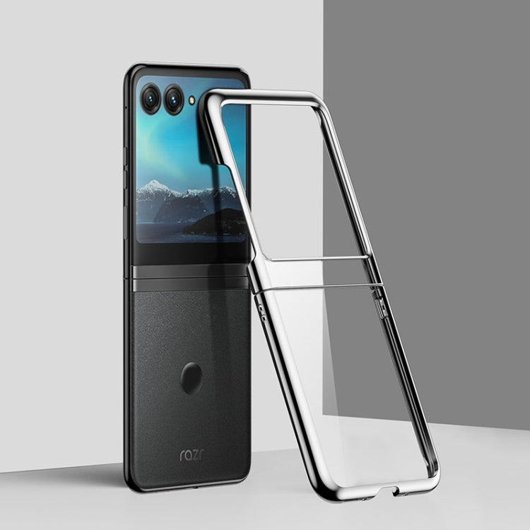 For Motorola Razr 40 Ultra Full Coverage Electroplate PC Transparent Phone Case(Silver) - free shipping - PMC TechLife - Order now!