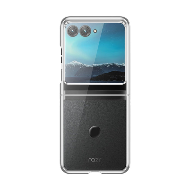 For Motorola Razr 40 Ultra Full Coverage Electroplate PC Transparent Phone Case(Silver) - free shipping - PMC TechLife - Order now!