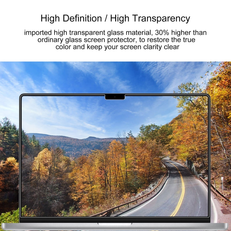 For MacBook Pro 16.2 inch A2485/A2780 25pcs 9H Laptop Screen Explosion-proof Tempered Glass Protective Film - Screen Protectors by PMC TechLife | Online Shopping South Africa | PMC TechLife