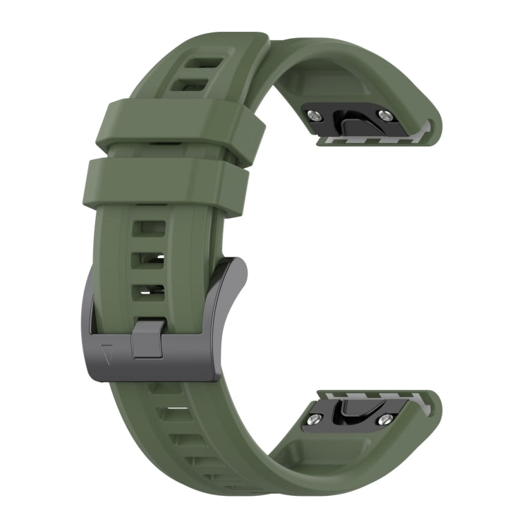 Compatible with Garmin Fenix 7 Pro 51mm Solid Color Silicone Watch Band(Dark Green) - free shipping - PMC TechLife - Order now!
