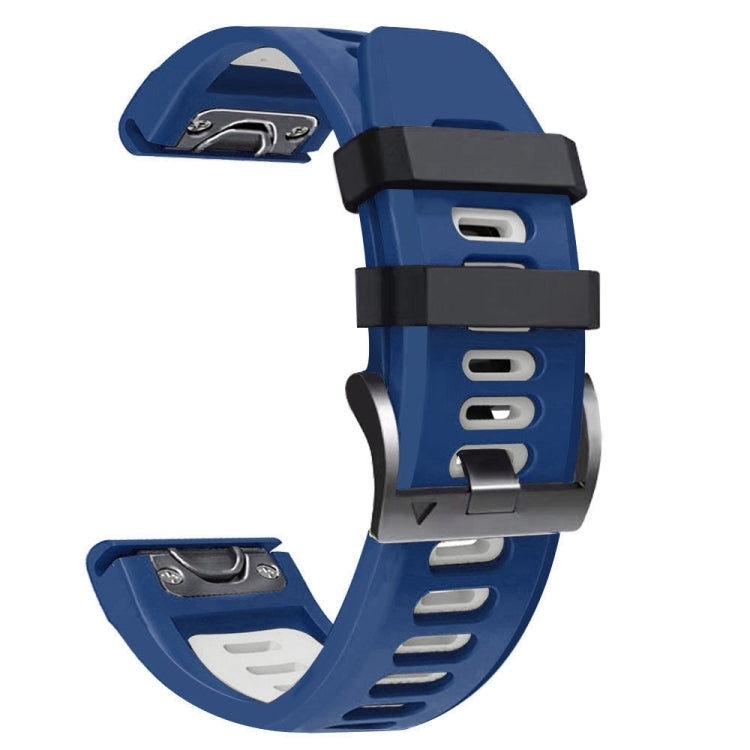 Compatible with Garmin Epix Pro 51mm Sports Two-Color Silicone Watch Band(Midnight Blue+White) - free shipping - PMC TechLife - Order now!