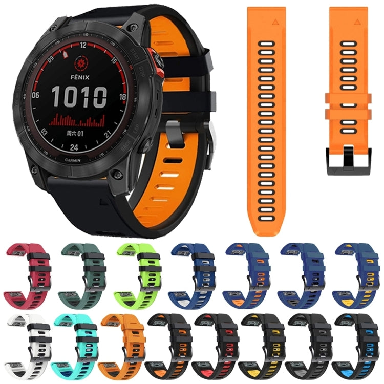 Compatible with Garmin Enduro 2 Sports Two-Color Silicone Watch Band(Midnight Blue+Black) - free shipping - PMC TechLife - Order now!