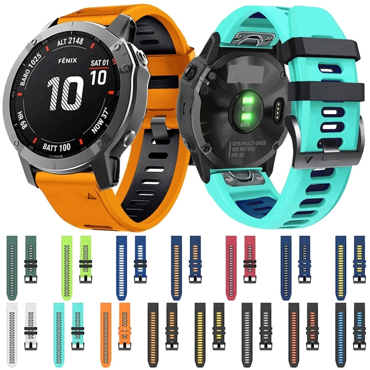 Compatible with Garmin Epix Pro 51mm Sports Two-Color Silicone Watch Band(Midnight Blue+White) - free shipping - PMC TechLife - Order now!