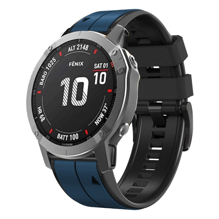 Compatible with Garmin Epix Pro 51mm Sports Two-Color Silicone Watch Band(Dark Blue+Black) - free shipping - PMC TechLife - Order now!