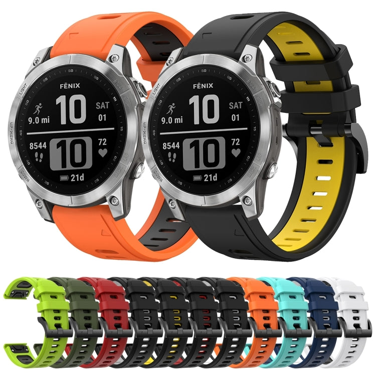 Compatible with Garmin Instinct 2 Solar Sports Two-Color Silicone Watch Band(Lime Green+Black) - free shipping - PMC TechLife - Order now!