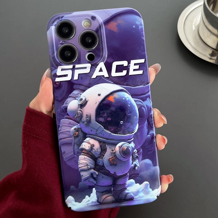 For iPhone 11 Pro Max Painted Pattern Precise Hole PC Phone Case(Purple Astronaut) - iPhone 11 Pro Max Cases by PMC TechLife | Online Shopping South Africa | PMC TechLife