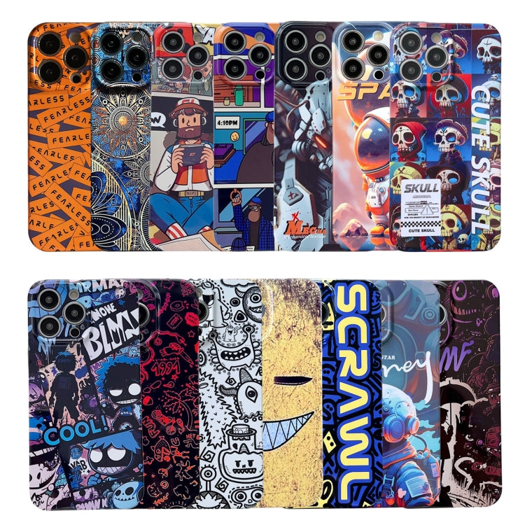 For iPhone X / XS Painted Pattern Precise Hole PC Phone Case(Yellow Background Smiling) - free shipping - PMC TechLife - Order now!