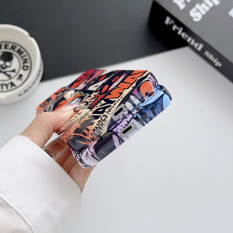 For iPhone 11 Painted Pattern Precise Hole PC Phone Case(Black Red Graffiti) - iPhone 11 Cases by PMC TechLife | Online Shopping South Africa | PMC TechLife