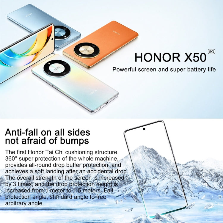 Honor X50 5G, 108MP Camera, 6.78 inch MagicOS 7.1.1 Snapdragon 6 Gen1 Octa Core up to 2.2GHz, Network: 5G, OTG, Not Support Google Play, Memory:8GB+256GB(Blue) - free shipping - PMC TechLife - Order now!