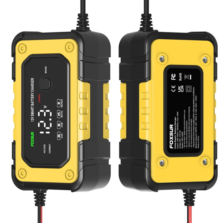 FOXSUR FBC1206E 6A 12V Car / Motorcycle Smart Battery Charger(UK Plug) - free shipping - PMC TechLife - Order now!