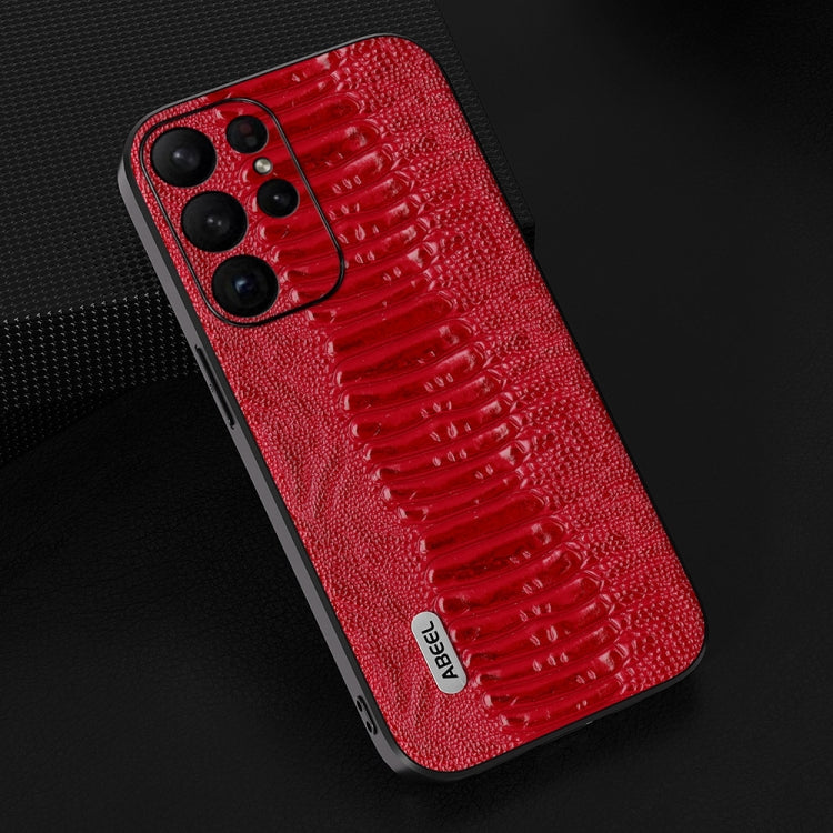 For Samsung Galaxy S23 Ultra 5G ABEEL Genuine Leather Weilai Series Phone Case(Red) - free shipping - PMC TechLife - Order now!