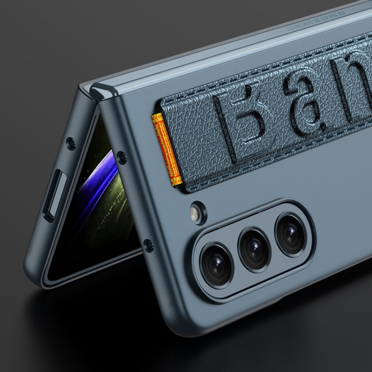 For Samsung Galaxy Z Fold5 5G GKK Ultra-thin Wristband Shockproof Phone Case with Holder(Carbon Fiber) - Galaxy Z Fold5 Cases by GKK | Online Shopping South Africa | PMC TechLife | Buy Now Pay Later Mobicred