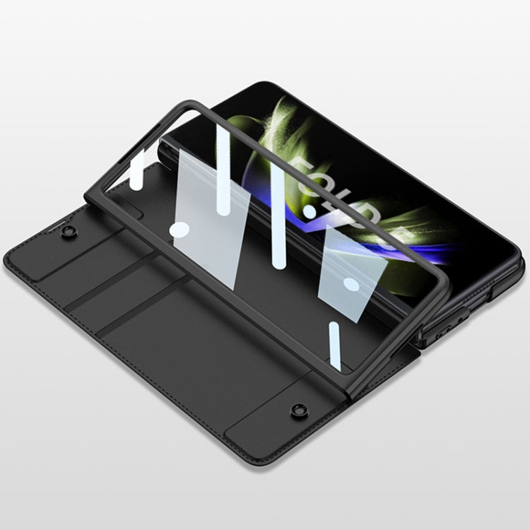 For Samsung Galaxy Z Fold5 5G GKK Screen Tempered Glass Film Armor Flip Leather Case with Pen Slot(Green) - free shipping - PMC TechLife - Order now!