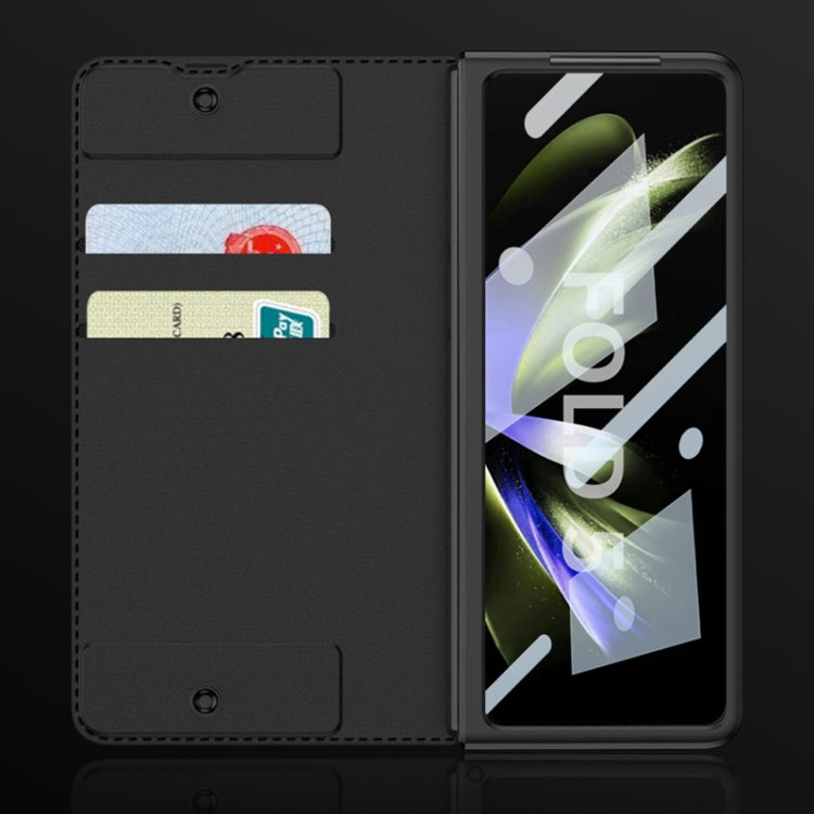 For Samsung Galaxy Z Fold5 5G GKK Screen Tempered Glass Film Armor Flip Leather Case with Pen Slot(Black) - free shipping - PMC TechLife - Order now!