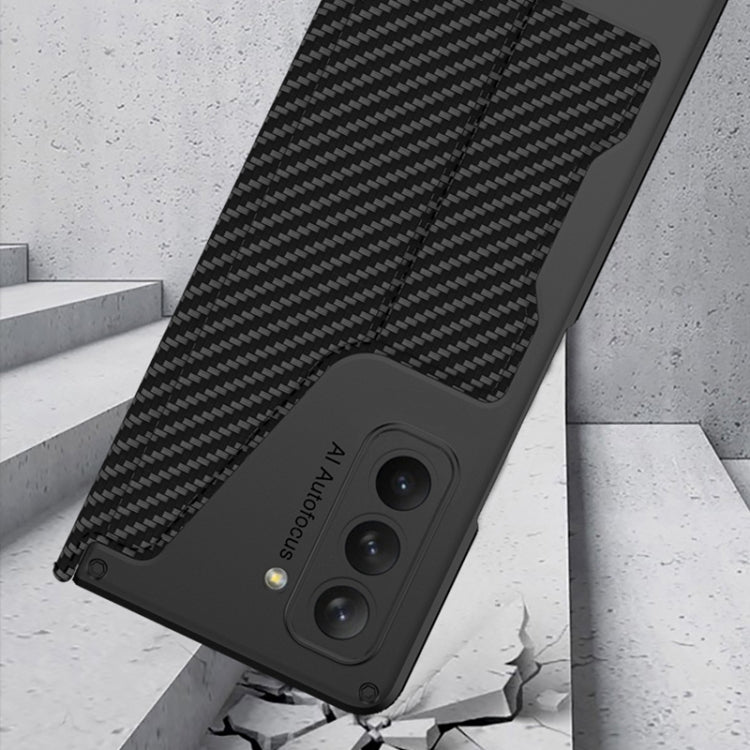 For Samsung Galaxy Z Fold5 5G GKK Screen Tempered Glass Film Armor Flip Leather Case with Pen Slot(Black) - free shipping - PMC TechLife - Order now!