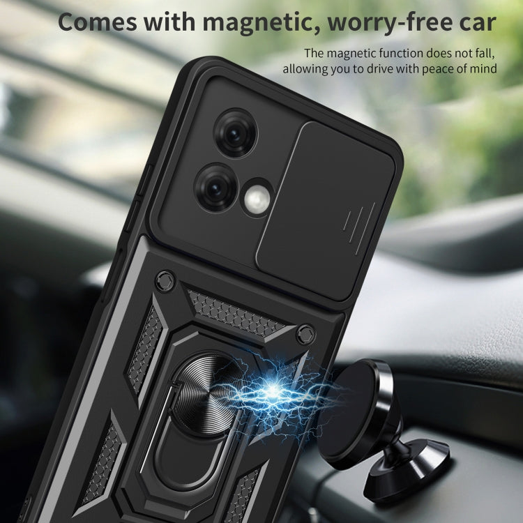 For Motorola Moto G84 Sliding Camera Cover Design TPU+PC Phone Case(Black) - free shipping - PMC TechLife - Order now!