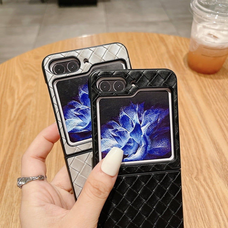 For Samsung Galaxy Z Flip5 5G Woven Texture Folding Phone Case(Gold) - free shipping - PMC TechLife - Order now!
