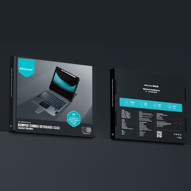 For iPad Air 2020 10.9/Air 2022 10.9/Pro 11 Nillkin Bumper Combo Keyboard Case with Backlight - free shipping - PMC TechLife - Order now!