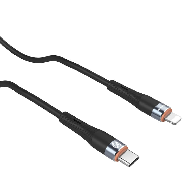 Nillkin 2.4A USB-C/Type-C to 8 Pin Silicone Data Cable, Length: 1.2m(Black) - 2 in 1 Cable by NILLKIN | Online Shopping South Africa | PMC TechLife | Buy Now Pay Later Mobicred