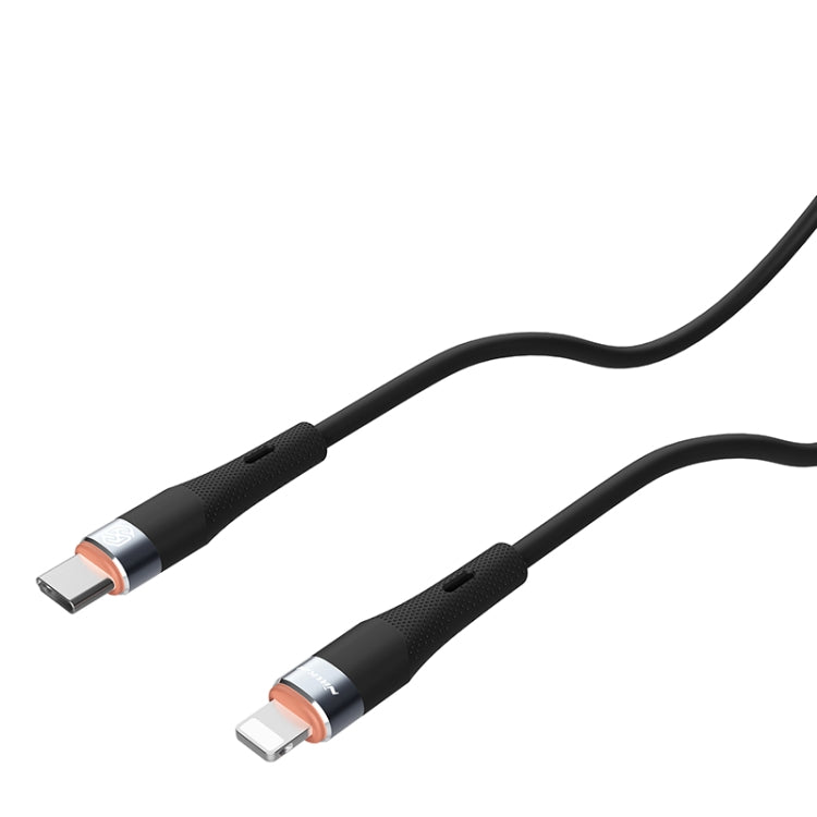 Nillkin 2.4A USB-C/Type-C to 8 Pin Silicone Data Cable, Length: 1.2m(Black) - 2 in 1 Cable by NILLKIN | Online Shopping South Africa | PMC TechLife | Buy Now Pay Later Mobicred