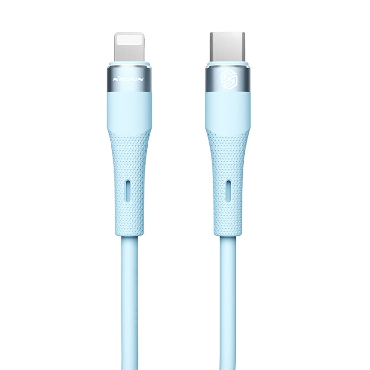 Nillkin 2.4A USB-C/Type-C to 8 Pin Silicone Data Cable, Length: 1.2m(Blue) - free shipping - PMC TechLife - Order now!