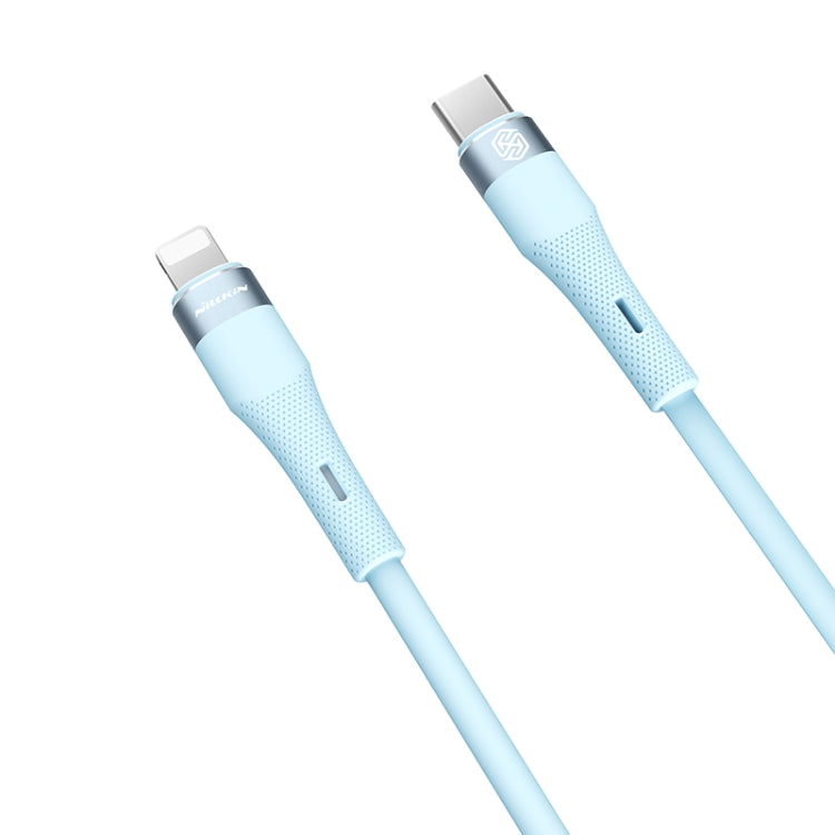 Nillkin 2.4A USB-C/Type-C to 8 Pin Silicone Data Cable, Length: 1.2m(Blue) - free shipping - PMC TechLife - Order now!