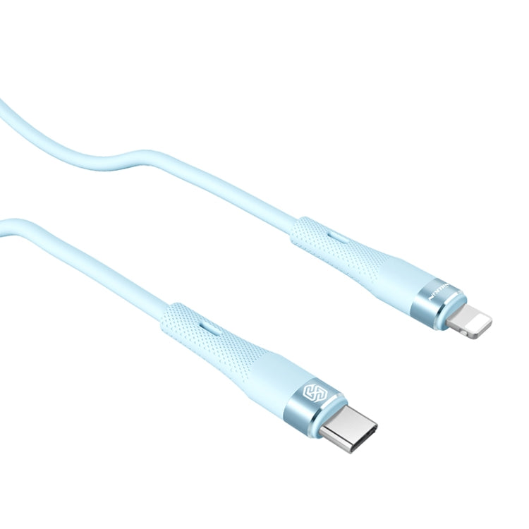 Nillkin 2.4A USB-C/Type-C to 8 Pin Silicone Data Cable, Length: 1.2m(Blue) - free shipping - PMC TechLife - Order now!