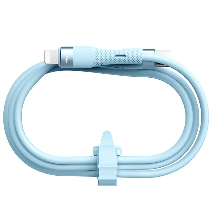 Nillkin 2.4A USB-C/Type-C to 8 Pin Silicone Data Cable, Length: 1.2m(Blue) - free shipping - PMC TechLife - Order now!
