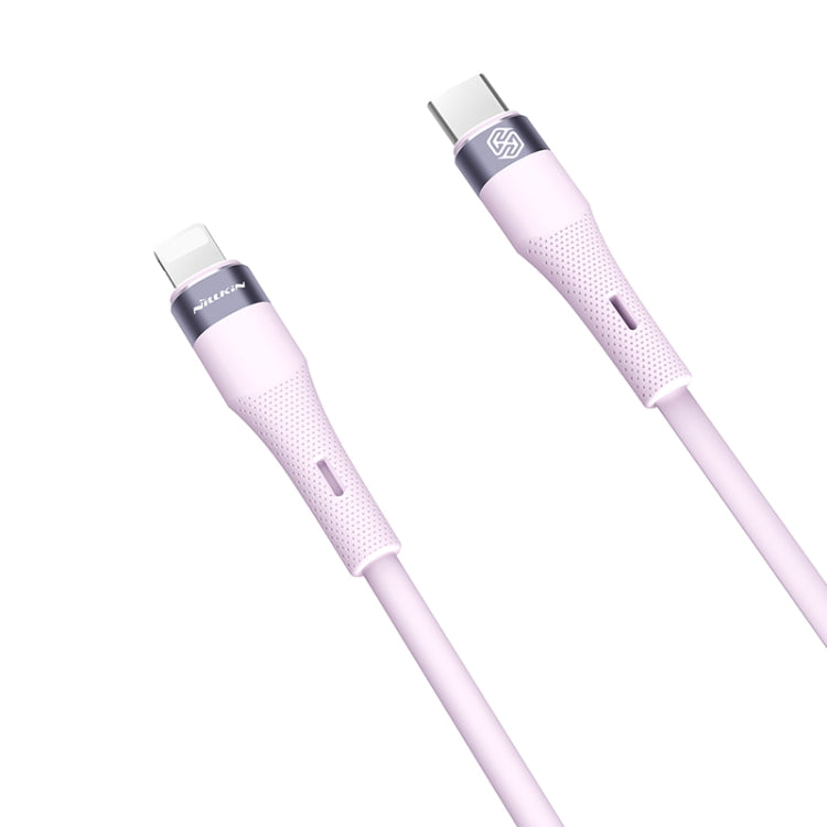 Nillkin 2.4A USB-C/Type-C to 8 Pin Silicone Data Cable, Length: 1.2m(Purple) - 2 in 1 Cable by NILLKIN | Online Shopping South Africa | PMC TechLife | Buy Now Pay Later Mobicred