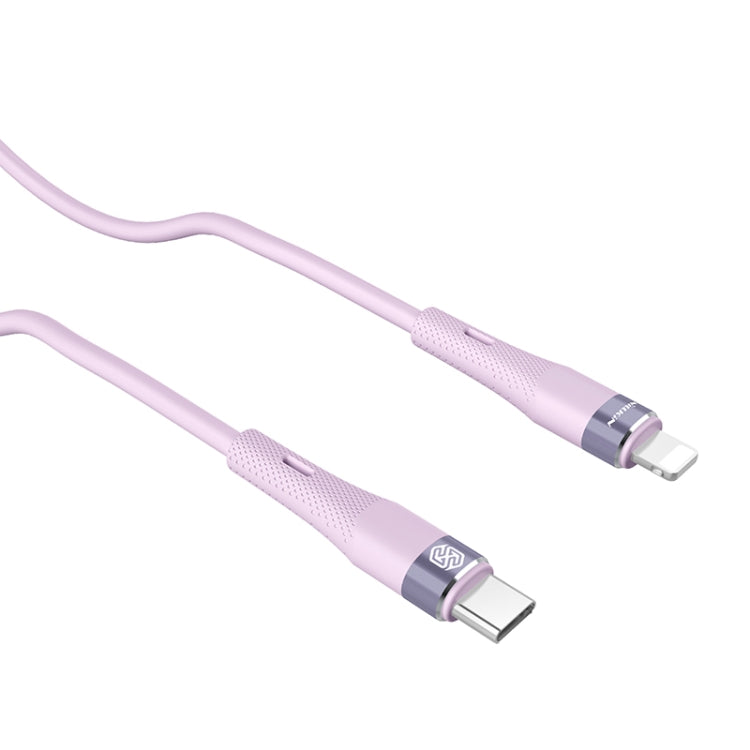 Nillkin 2.4A USB-C/Type-C to 8 Pin Silicone Data Cable, Length: 1.2m(Purple) - 2 in 1 Cable by NILLKIN | Online Shopping South Africa | PMC TechLife | Buy Now Pay Later Mobicred
