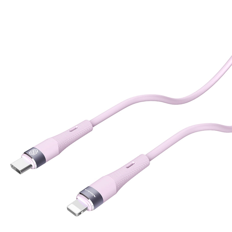 Nillkin 2.4A USB-C/Type-C to 8 Pin Silicone Data Cable, Length: 1.2m(Purple) - 2 in 1 Cable by NILLKIN | Online Shopping South Africa | PMC TechLife | Buy Now Pay Later Mobicred